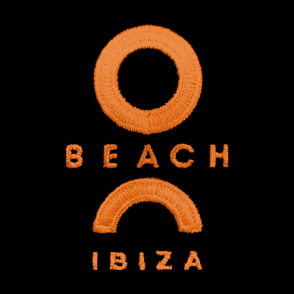 O Beach Orange Embroidered Logo Retro Drawstring Shorts-O Beach-Essential Republik