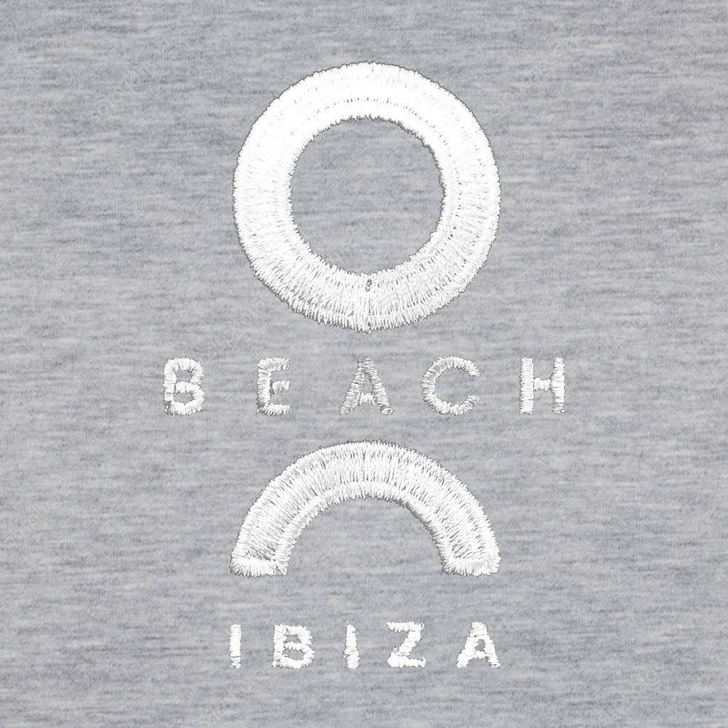 O Beach White Embroidered Logo Retro Drawstring Shorts-O Beach-Essential Republik