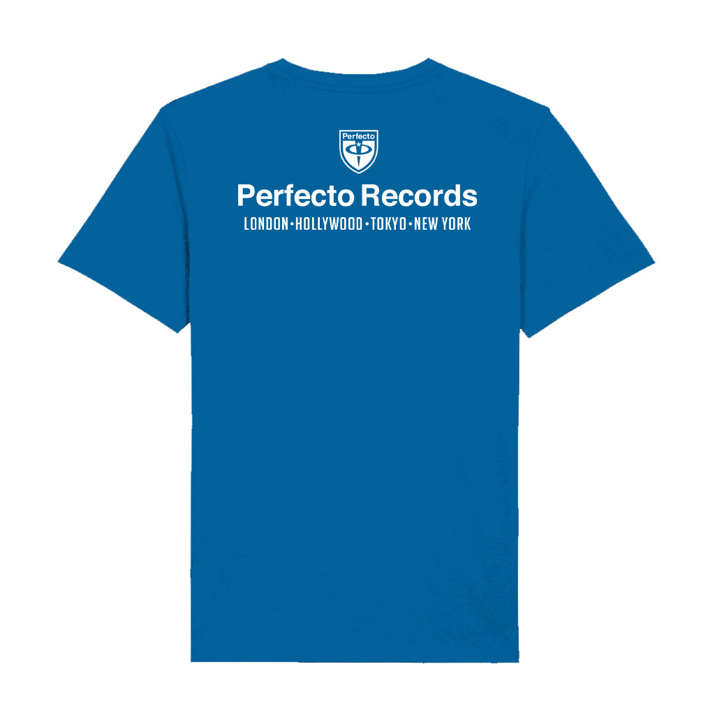 Paul Oakenfold Perfecto Records White Logo Front And Back Print Unisex T-Shirt-Paul Oakenfold-Essential Republik