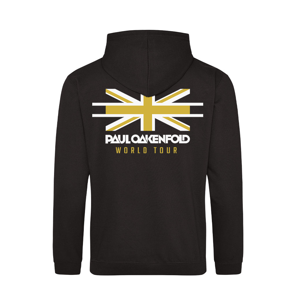 Paul Oakenfold World Tour White And Gold Unisex Hooded Sweatshirt-Paul Oakenfold-Essential Republik