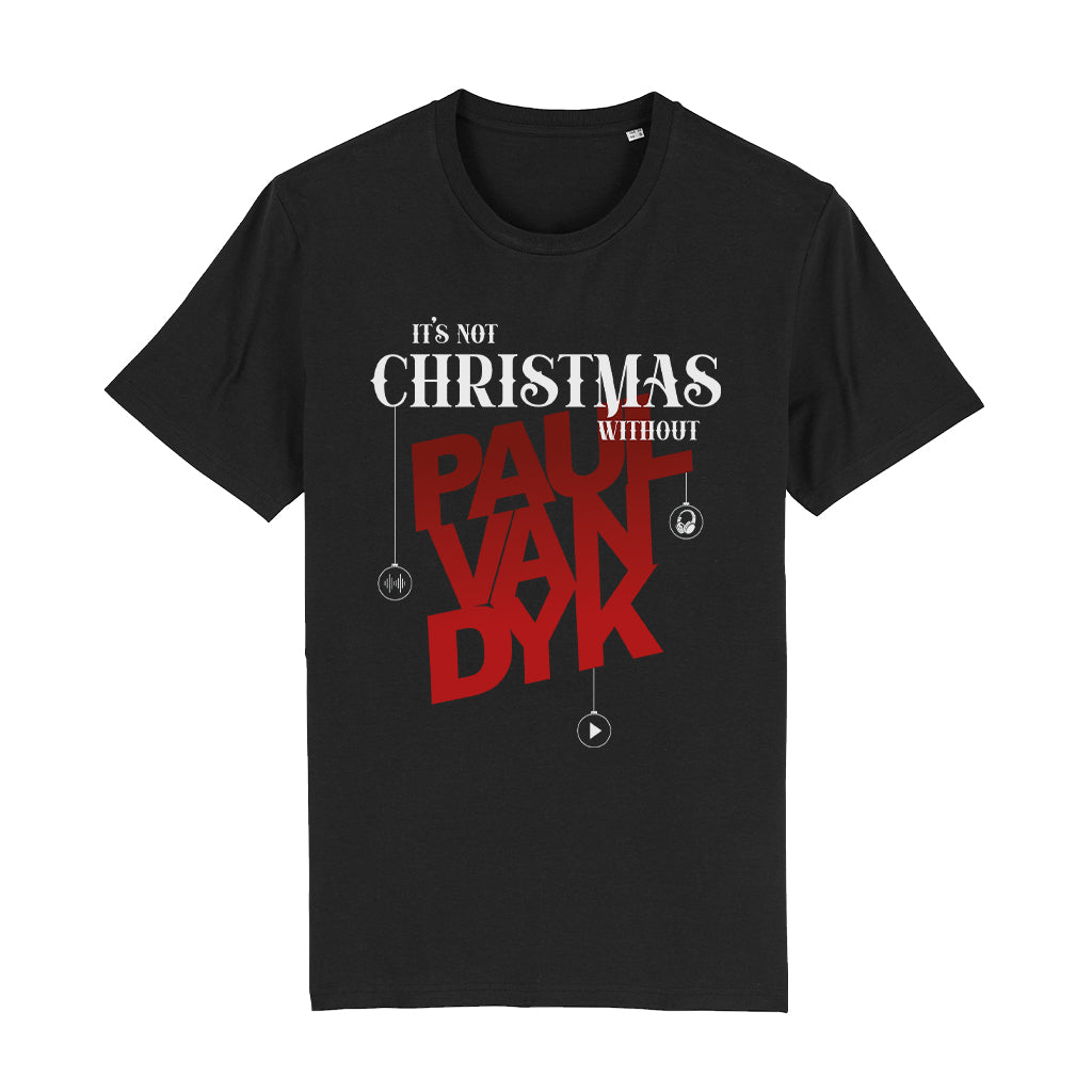 Paul van Dyk Red Christmas Logo Unisex Organic T-Shirt-Paul van Dyk-Essential Republik