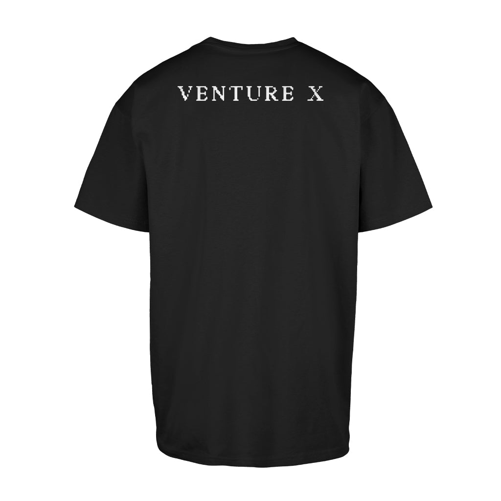 VENTURE X White Logo Men's Heavy Oversized T-Shirt-Paul van Dyk-Essential Republik