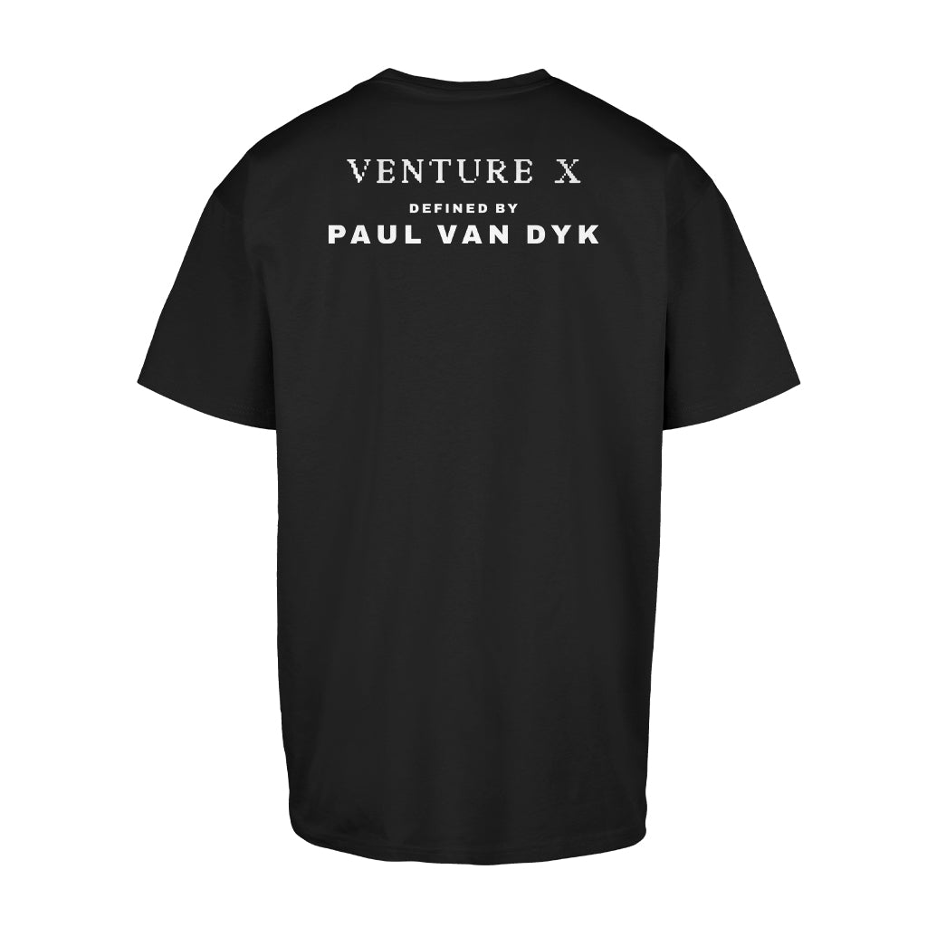 VENTURE X PvD White Logo Men's Heavy Oversized T-Shirt-Paul van Dyk-Essential Republik