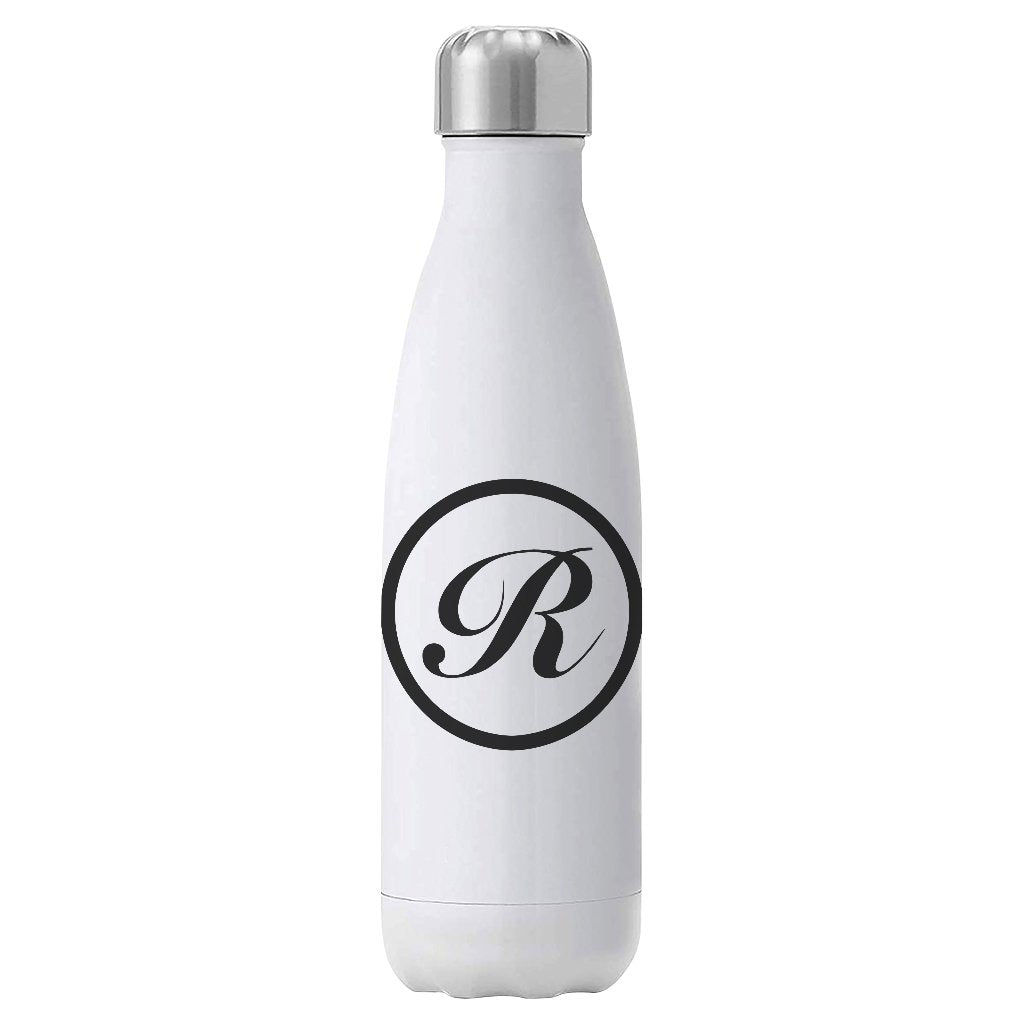 Black R Logo Insulated Stainless Steel Water Bottle-Renaissance-Essential Republik