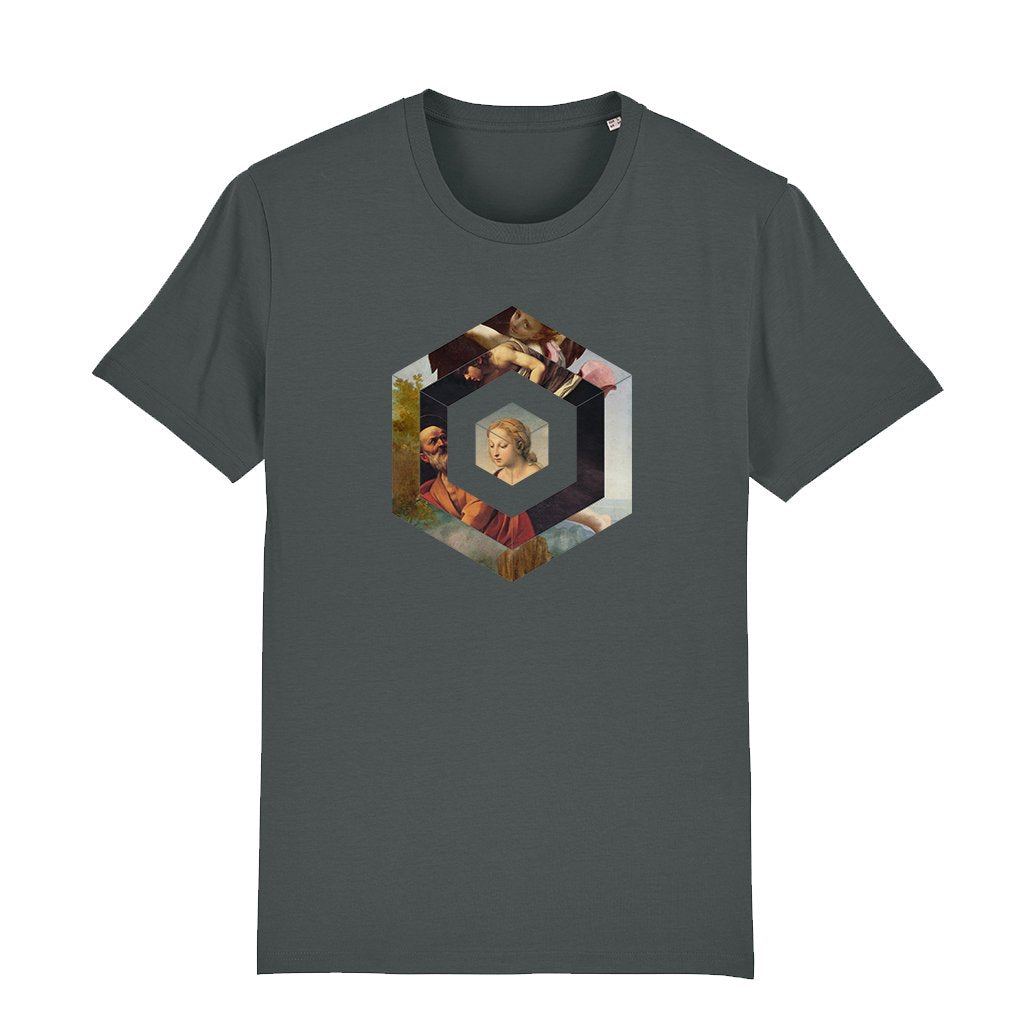 Renaissance Hexagons Front And Back Print Unisex Organic T-Shirt-Renaissance-Essential Republik