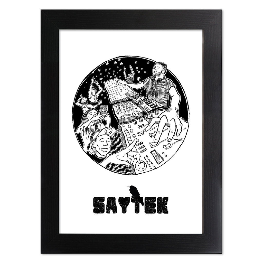 20 Years Of SAYTEK B&W Version A3 Print (framed or unframed)-SAYTEK-Essential Republik