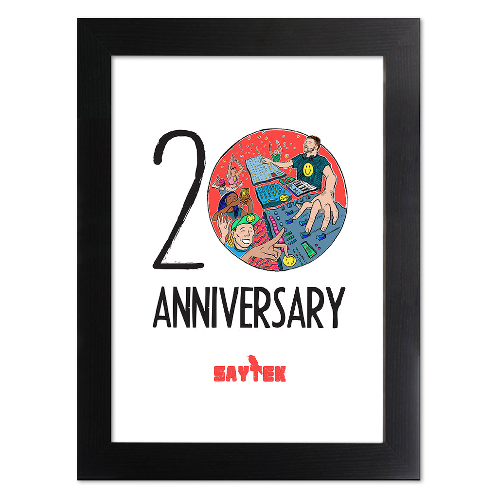 SAYTEK 20th Anniversary Red Version A3 Print (framed or unframed)-SAYTEK-Essential Republik