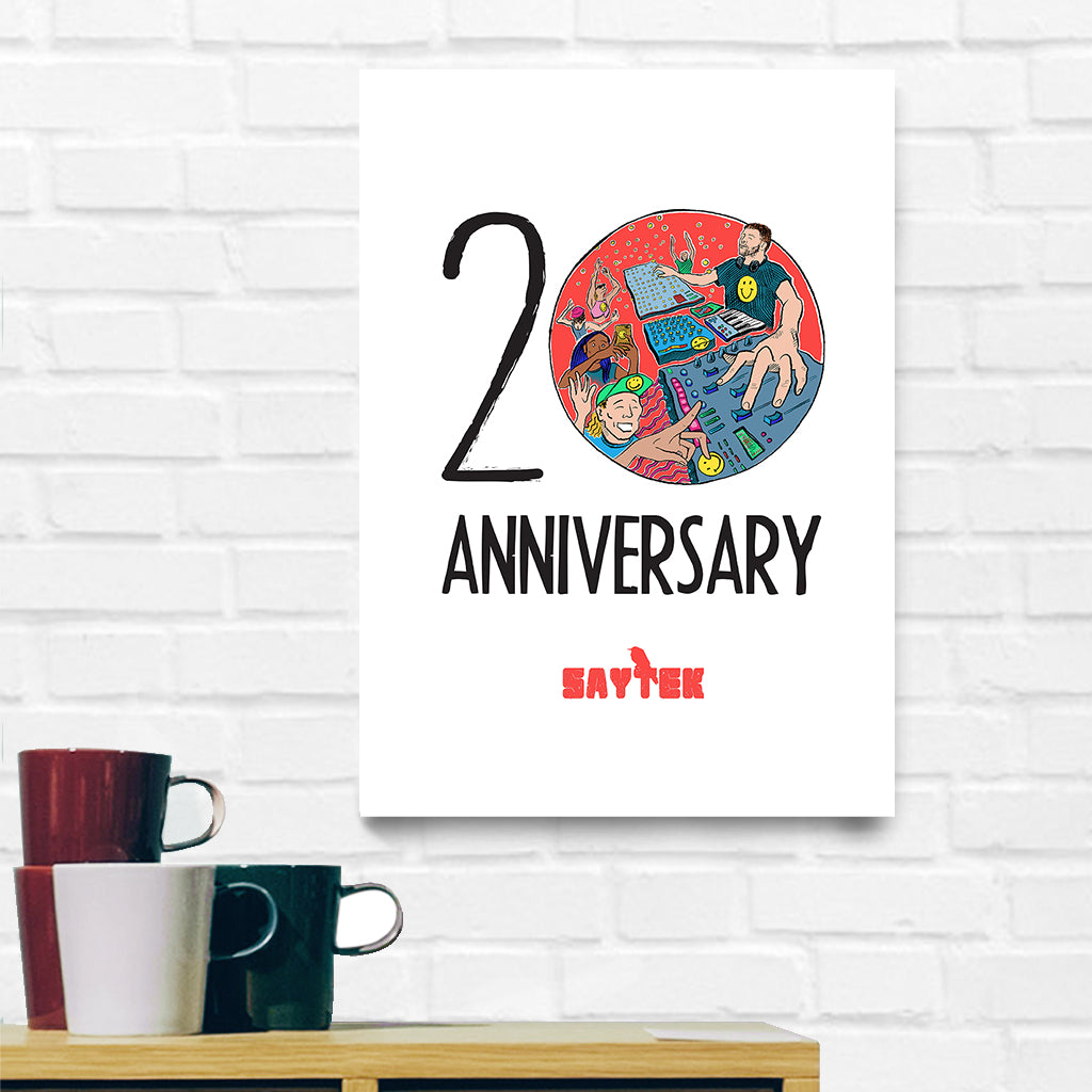 SAYTEK 20th Anniversary Red Version A3 Print (framed or unframed)-SAYTEK-Essential Republik