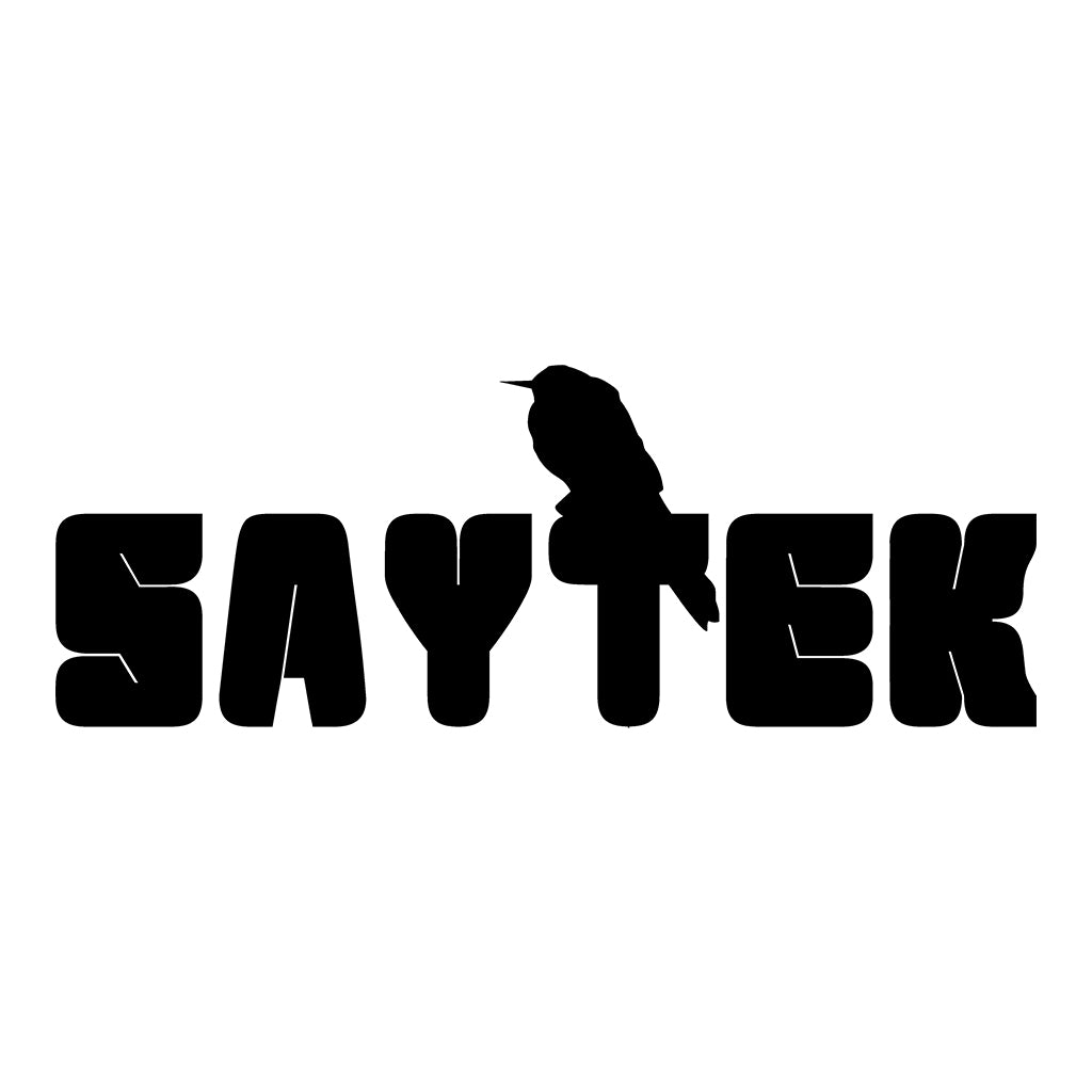 SAYTEK Black Logo Front And Back Print Unisex Organic T-Shirt-SAYTEK-Essential Republik