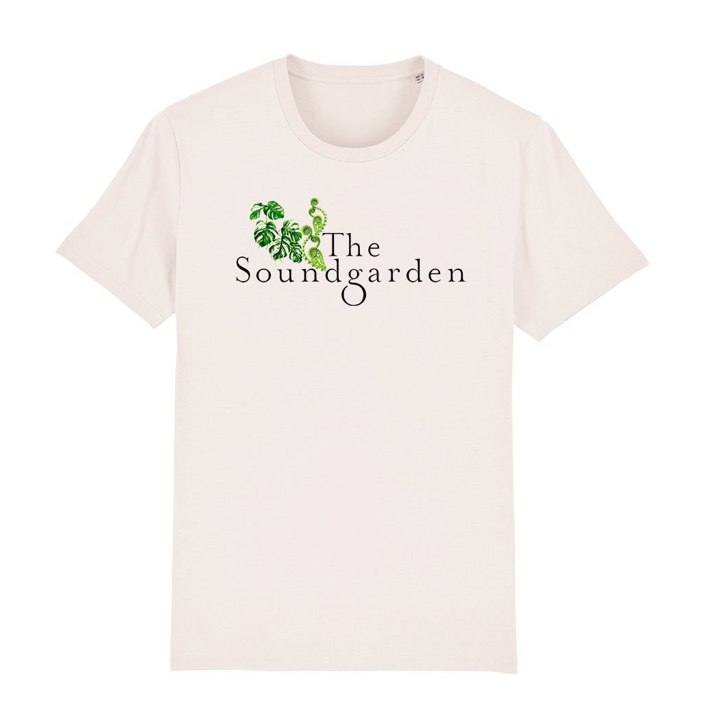 The Soundgarden Black Logo With Foliage Unisex Organic T-Shirt-The Soundgarden-Essential Republik