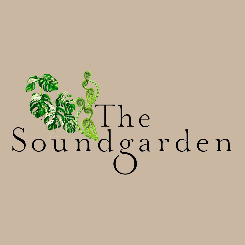 The Soundgarden Black Logo With Foliage Front And Back Print Unisex Organic T-Shirt-The Soundgarden-Essential Republik