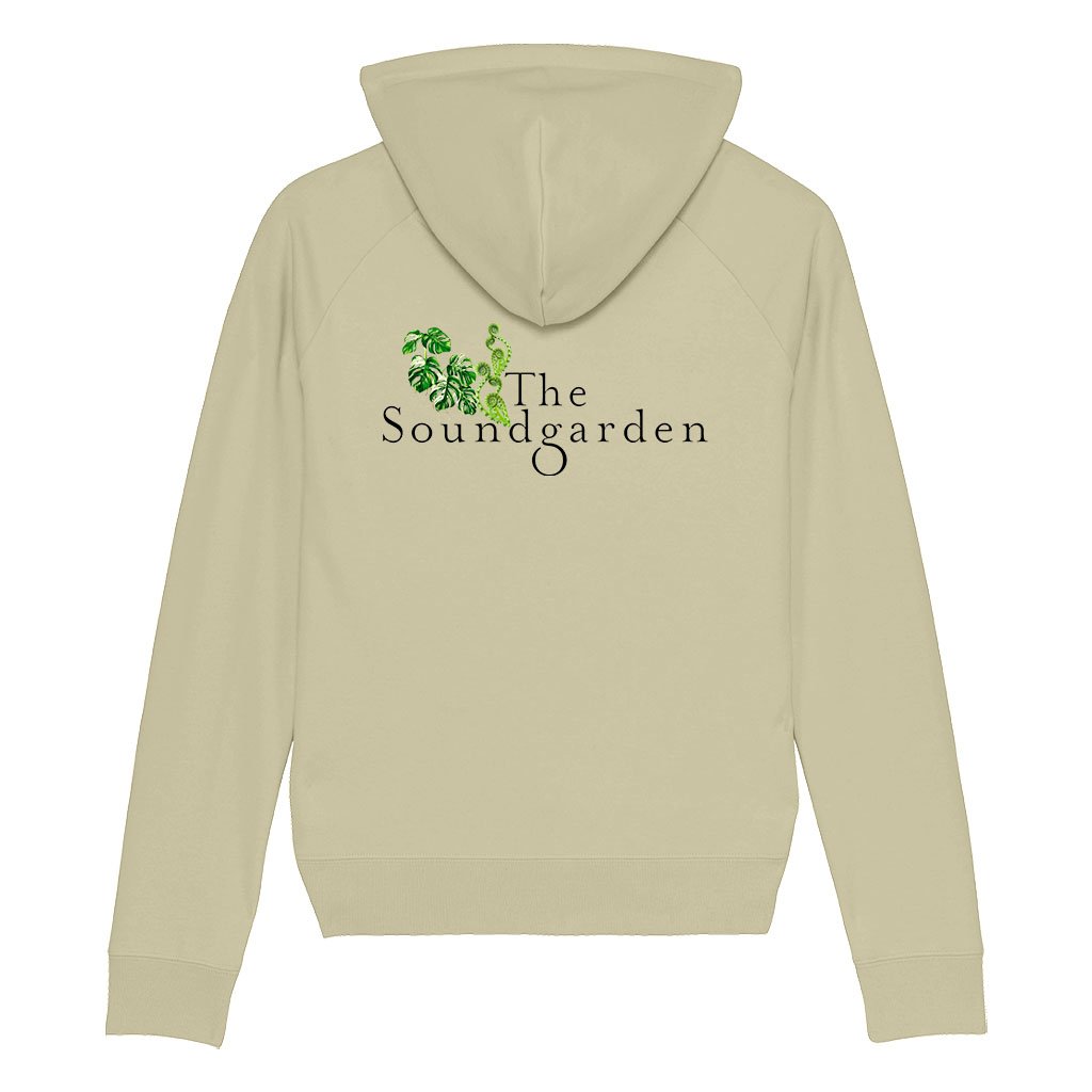 The Soundgarden Black Logo With Foliage Front And Back Print Unisex Cruiser Iconic Hoodie-The Soundgarden-Essential Republik