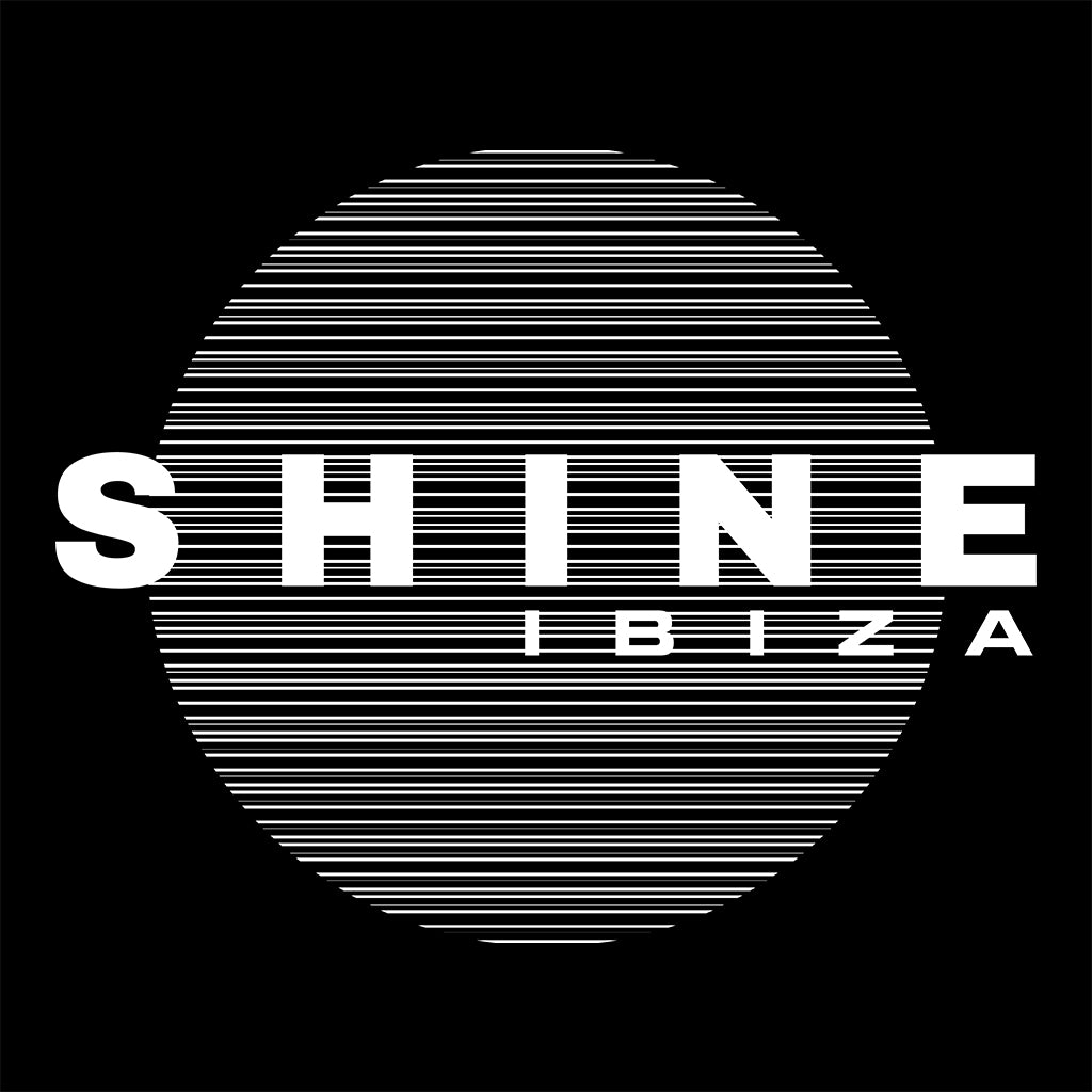Shine Ibiza White Circle Logo Front And Back Print Unisex Organic T-Shirt-Shine-Essential Republik