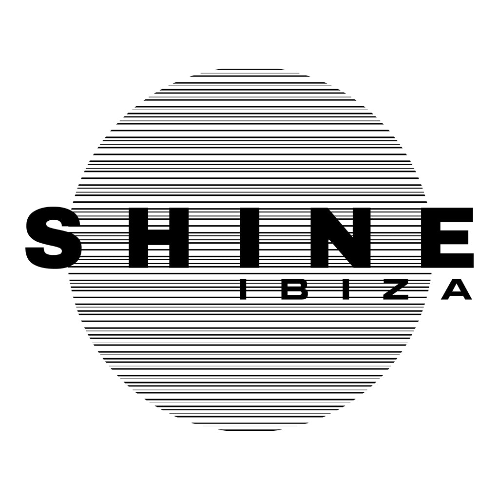 Shine Ibiza Black Circle Logo Front And Back Print Unisex Organic T-Shirt-Shine-Essential Republik