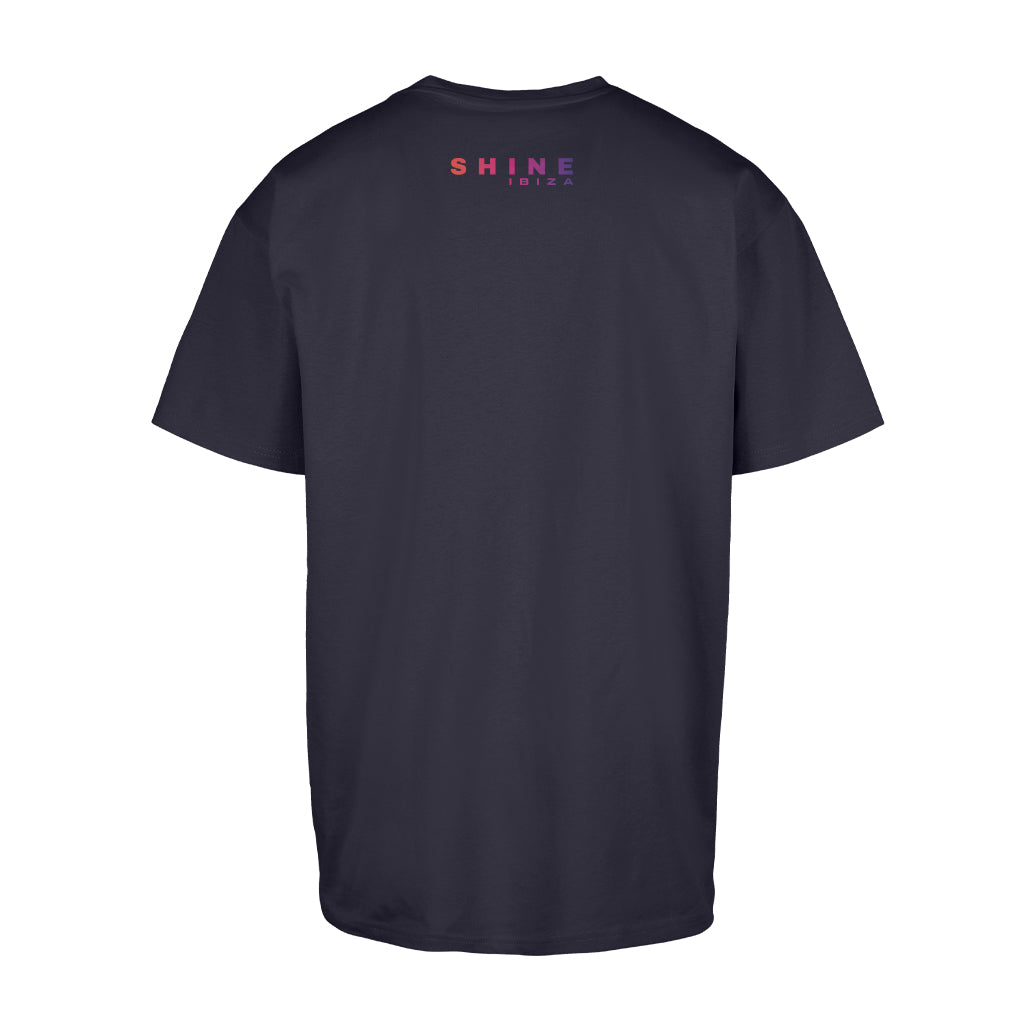 Shine Ibiza Multicoloured Circle Logo Front And Back Print Men's Heavy Oversized T-Shirt-Shine-Essential Republik