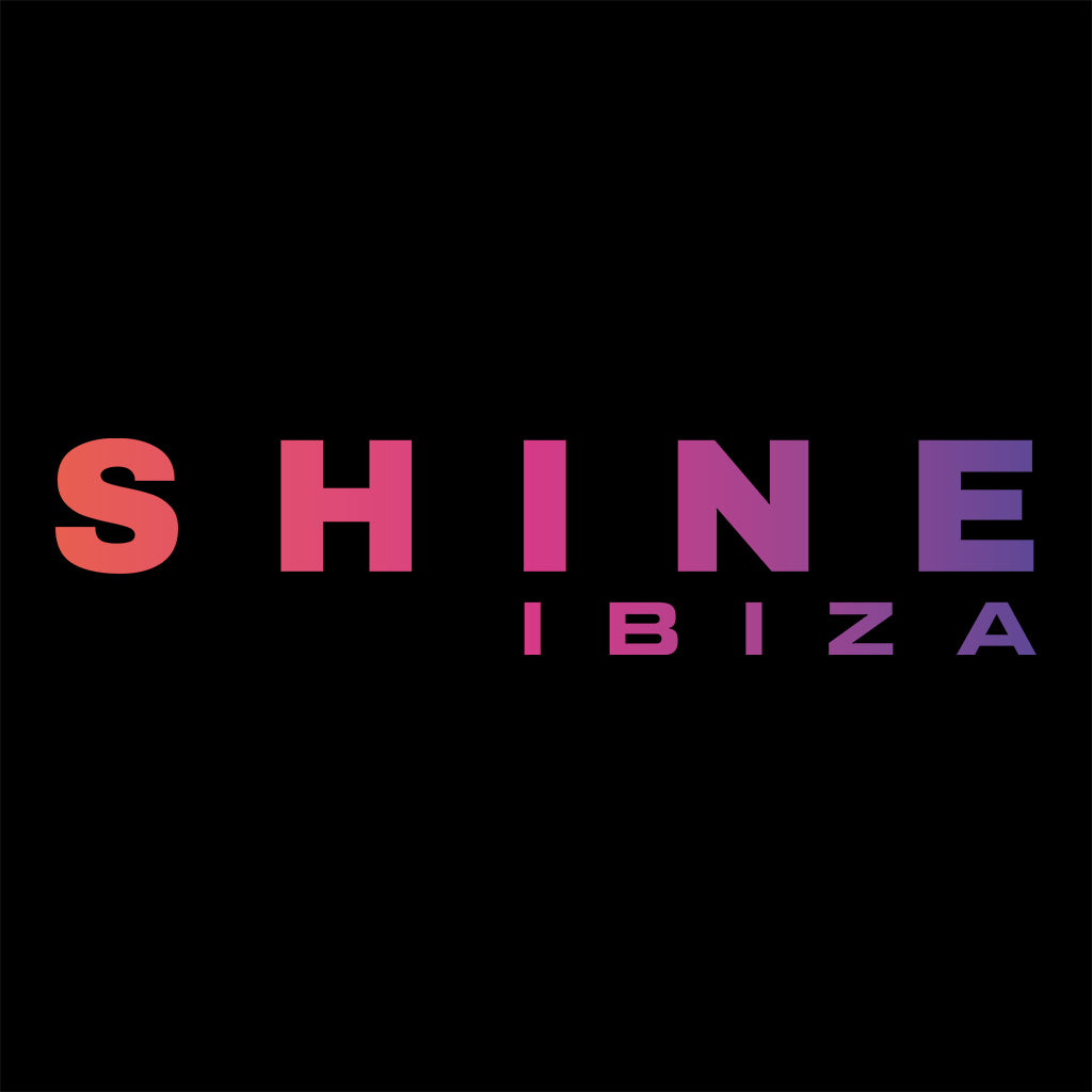 Shine Ibiza Multicoloured Logo Front And Back Print Men's Shaped Long T-Shirt-Shine-Essential Republik