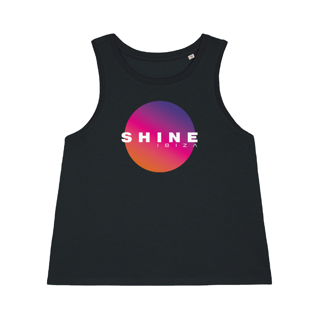 Shine Ibiza Multicoloured Circle Logo Women's Dancer Tank Top-Shine-Essential Republik