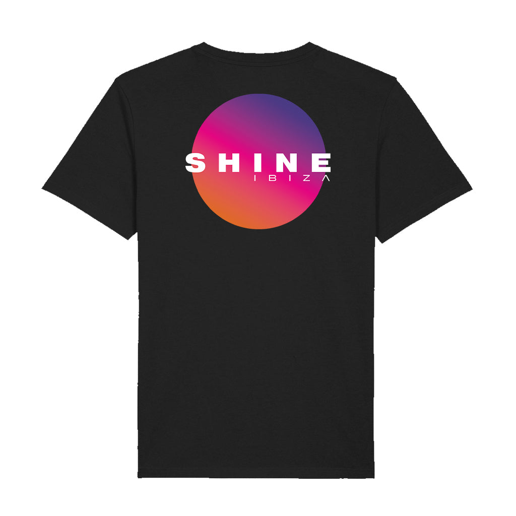 Shine Ibiza Multicoloured Circle Logo Unisex Organic T-Shirt-Shine-Essential Republik