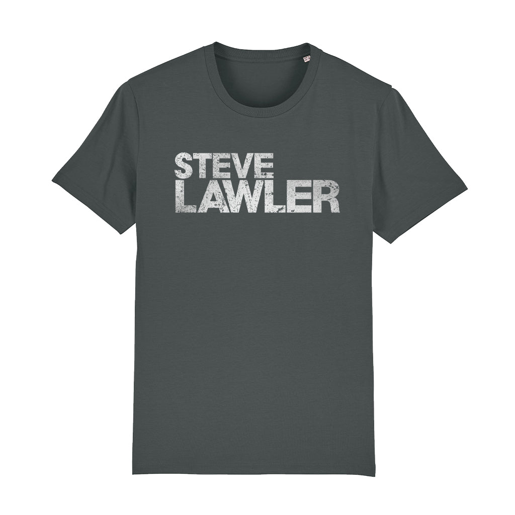 Steve Lawler Distressed Silver Logo Unisex Organic T-Shirt-Steve Lawler-Essential Republik