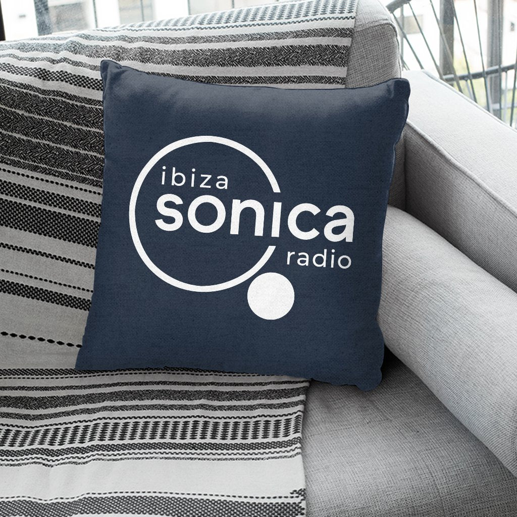 Sonica White Logo Cushion-Sonica-Essential Republik