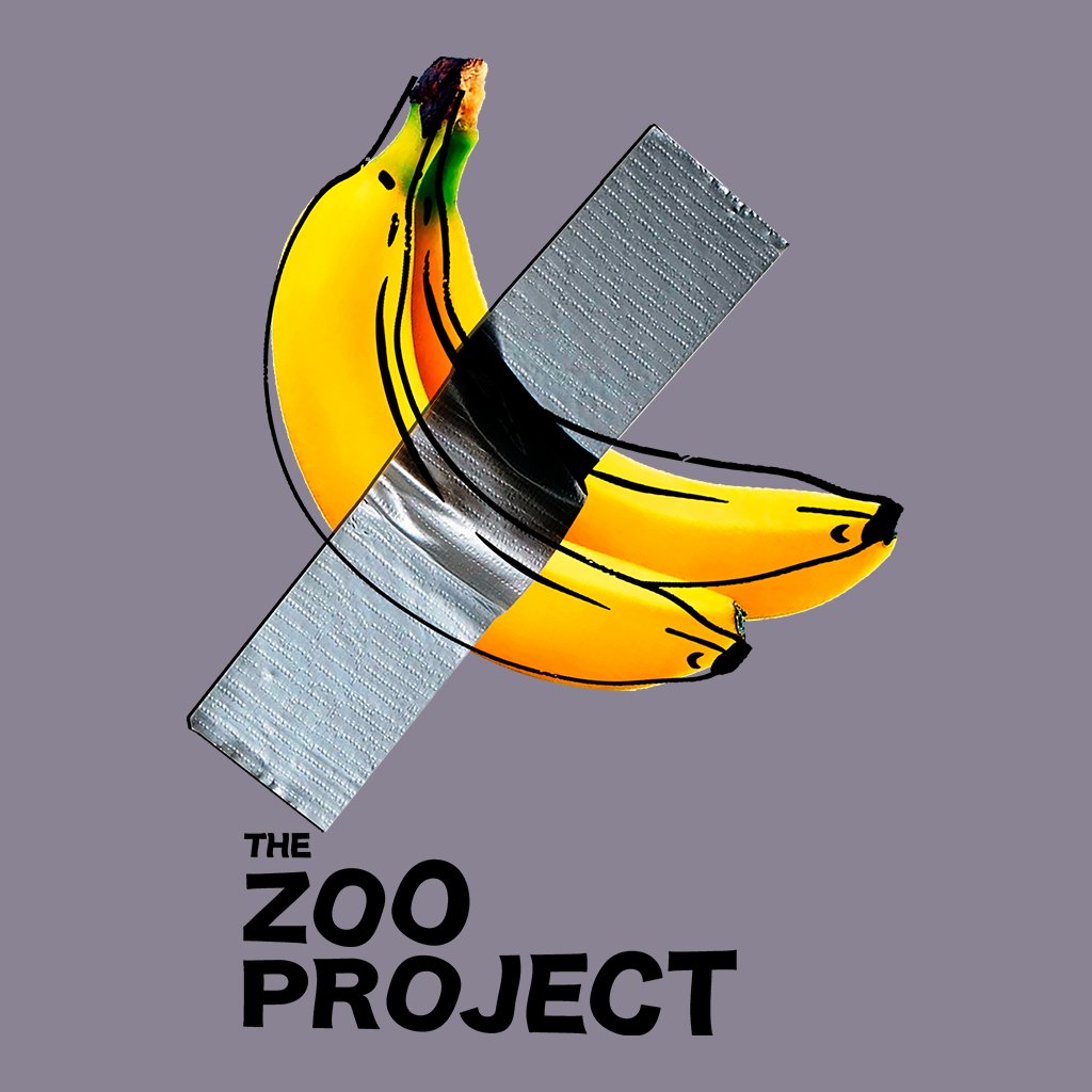 Taped Banana Black Text Unisex Iconic Sweatshirt-The Zoo Project-Essential Republik