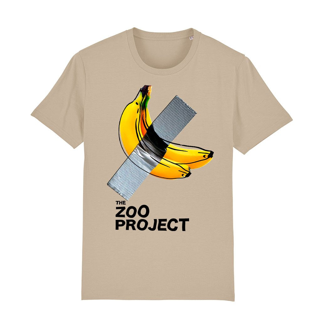 Taped Banana Black Text Men's Organic T-Shirt-The Zoo Project-Essential Republik