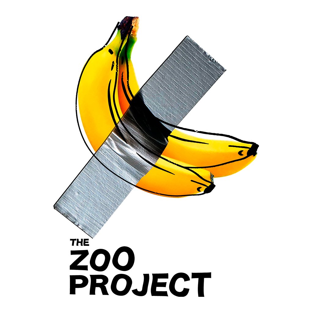 Taped Banana Black Text Insulated Stainless Steel Water Bottle-The Zoo Project-Essential Republik