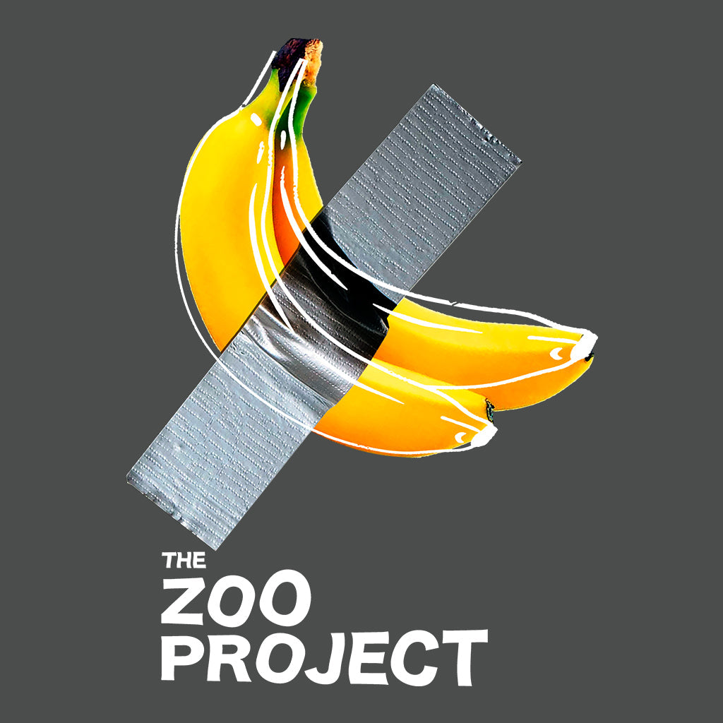 Taped Banana White Text Women's Iconic Fitted T-Shirt-The Zoo Project-Essential Republik