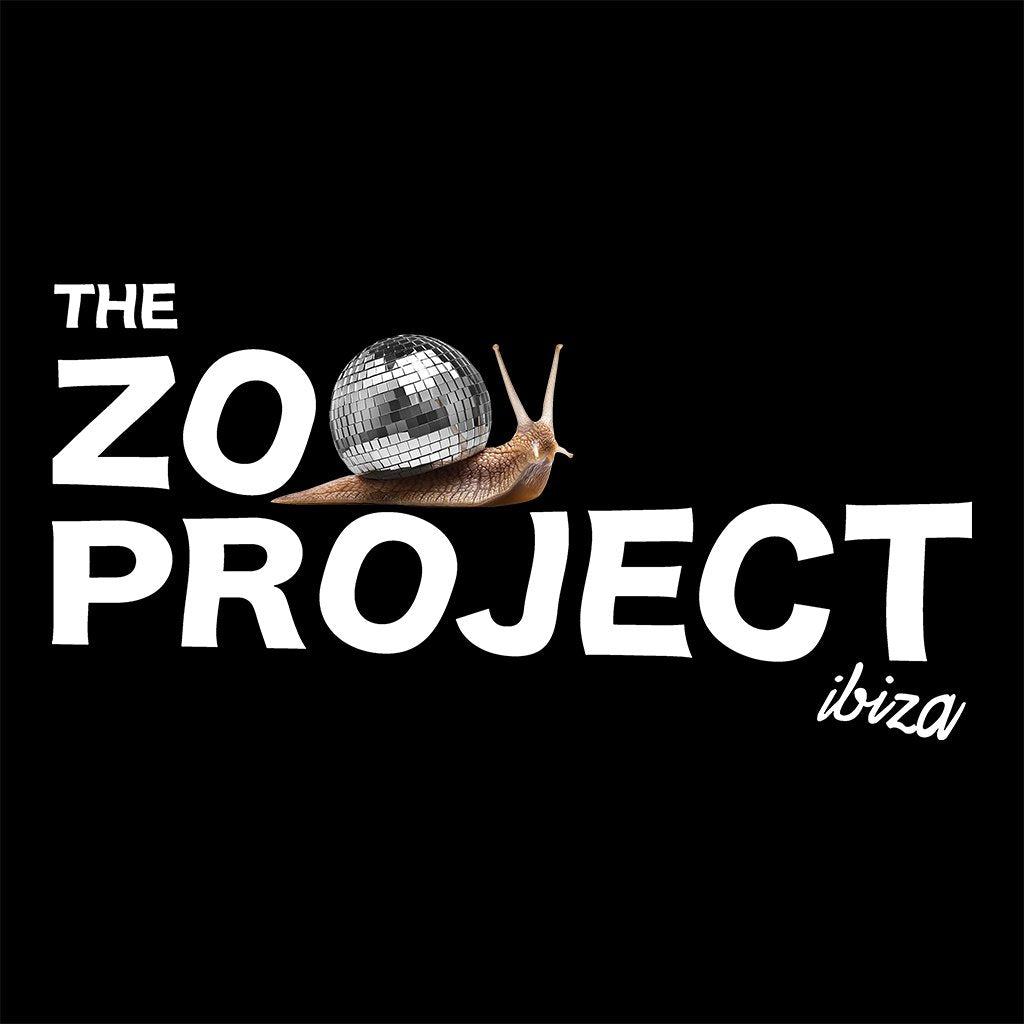 Mirrorball Snail White Text Men's V-Neck T-Shirt-The Zoo Project-Essential Republik