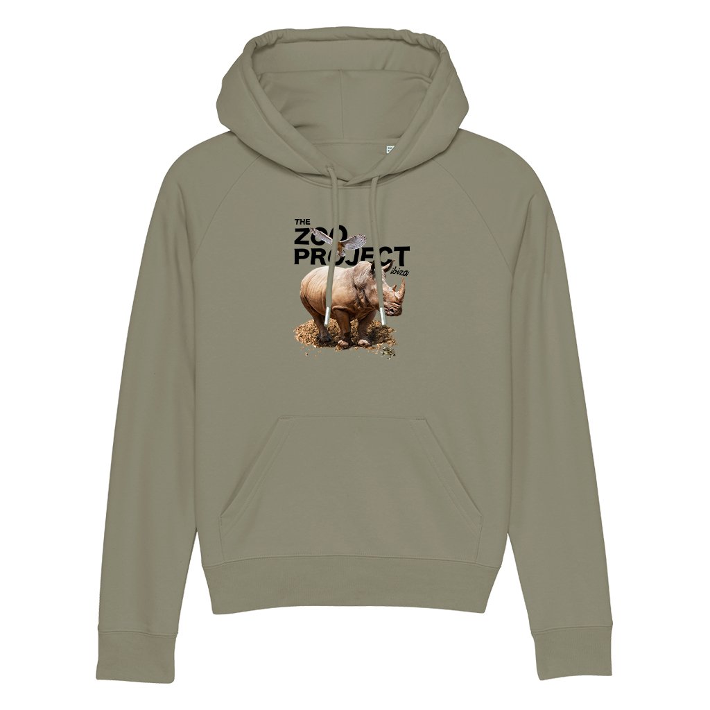 Rhinoceros Owl And Toad Black Text Women's Trigger Iconic Hoodie-The Zoo Project-Essential Republik