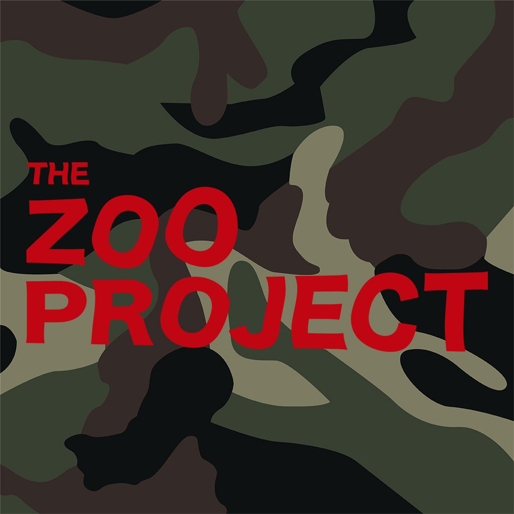 The Zoo Project Red Logo Camouflage Large Woven Shopping Bag-The Zoo Project-Essential Republik