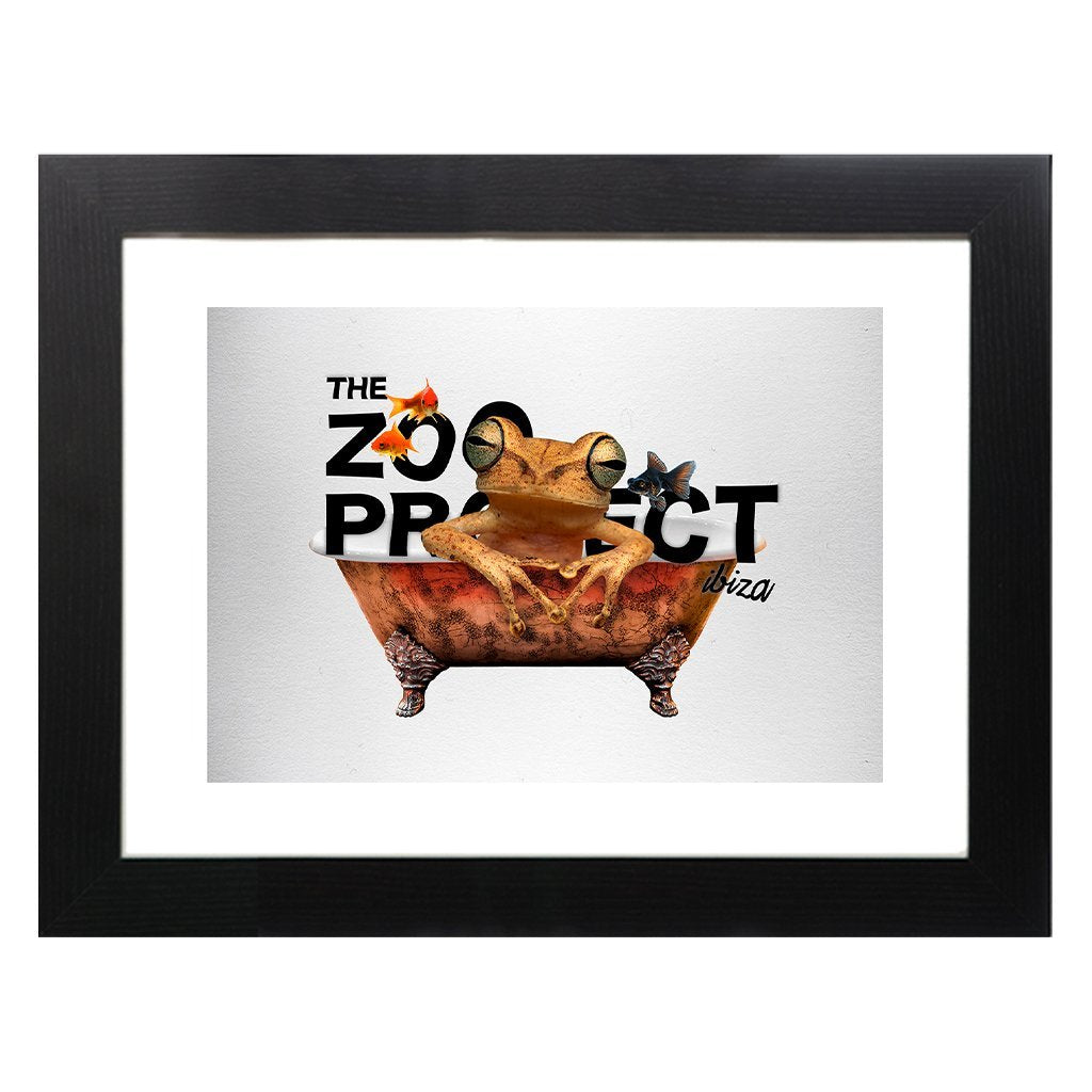 Frog In The Tub A3 Framed Print-The Zoo Project-Essential Republik