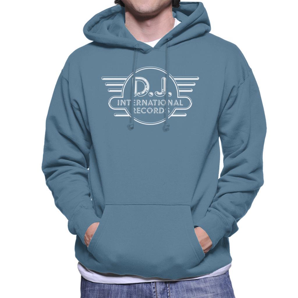 DJ International Records Logo Men's Hooded Sweatshirt-DJ International-Essential Republik