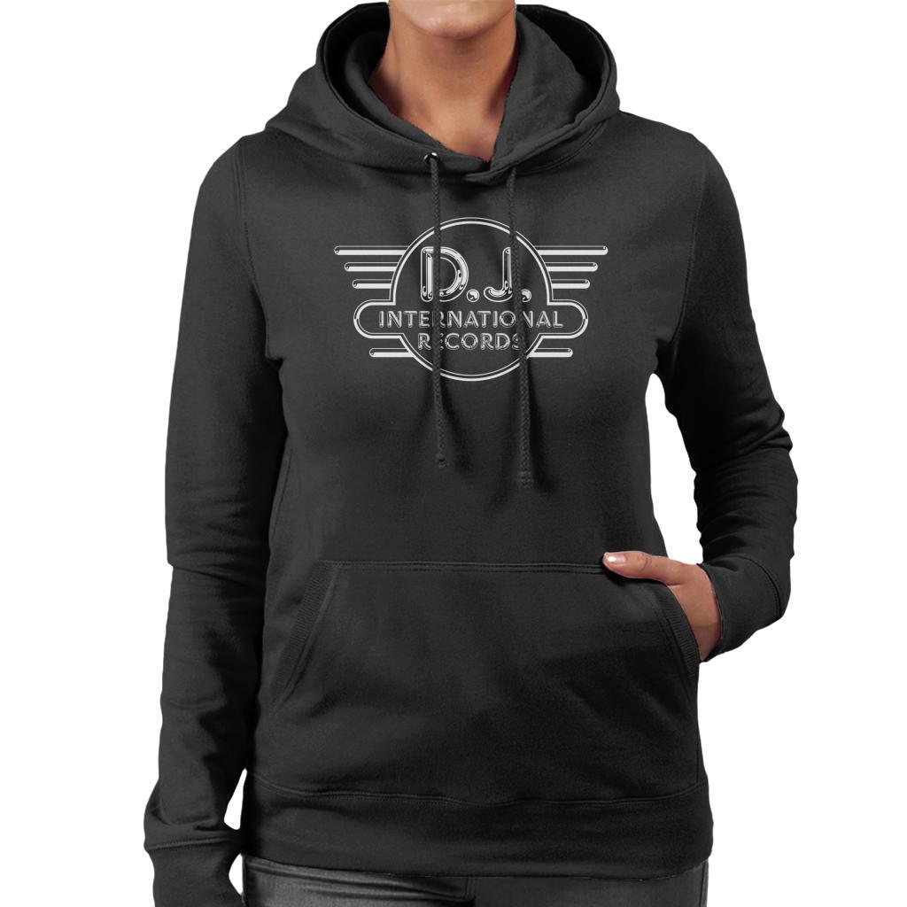 DJ International Records Logo Women's Hooded Sweatshirt-DJ International-Essential Republik