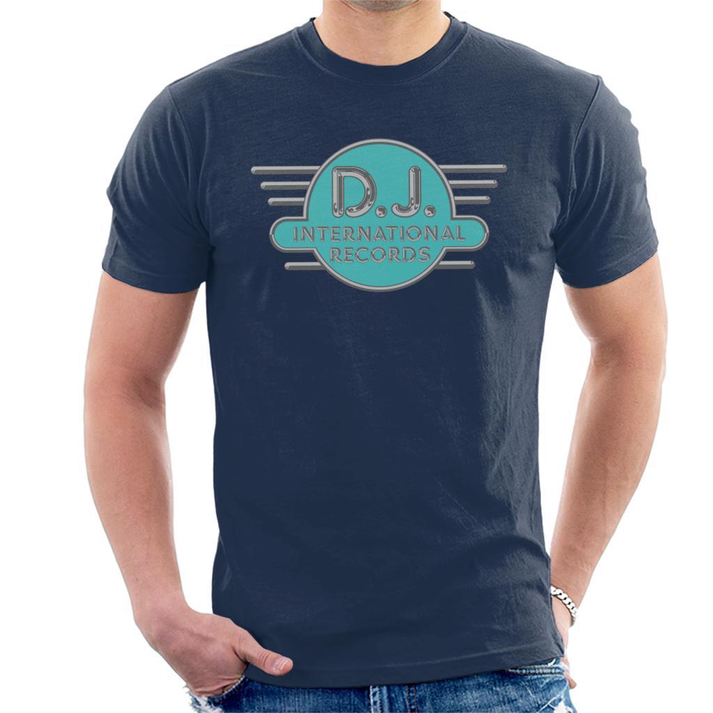 DJ International Records Cyan Logo Men's T-Shirt-DJ International-Essential Republik
