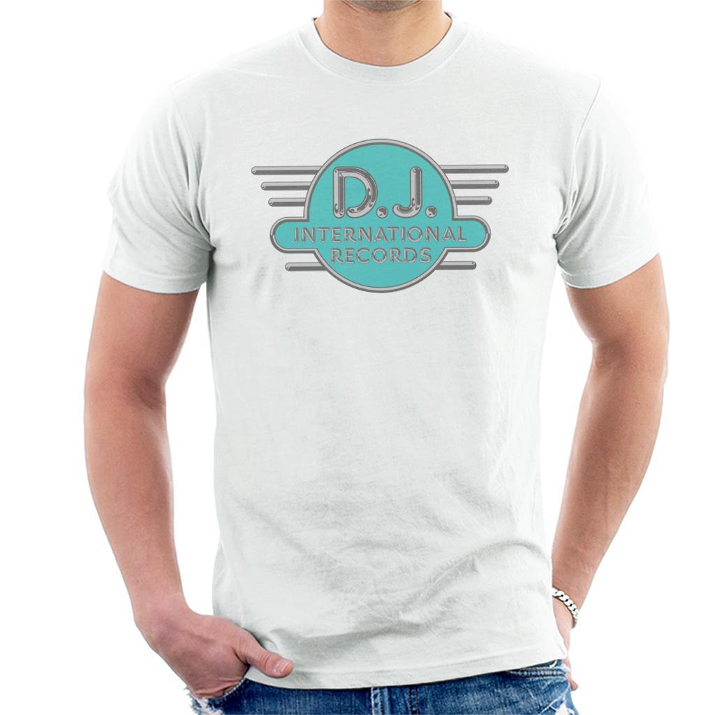 DJ International Records Cyan Logo Men's T-Shirt-DJ International-Essential Republik