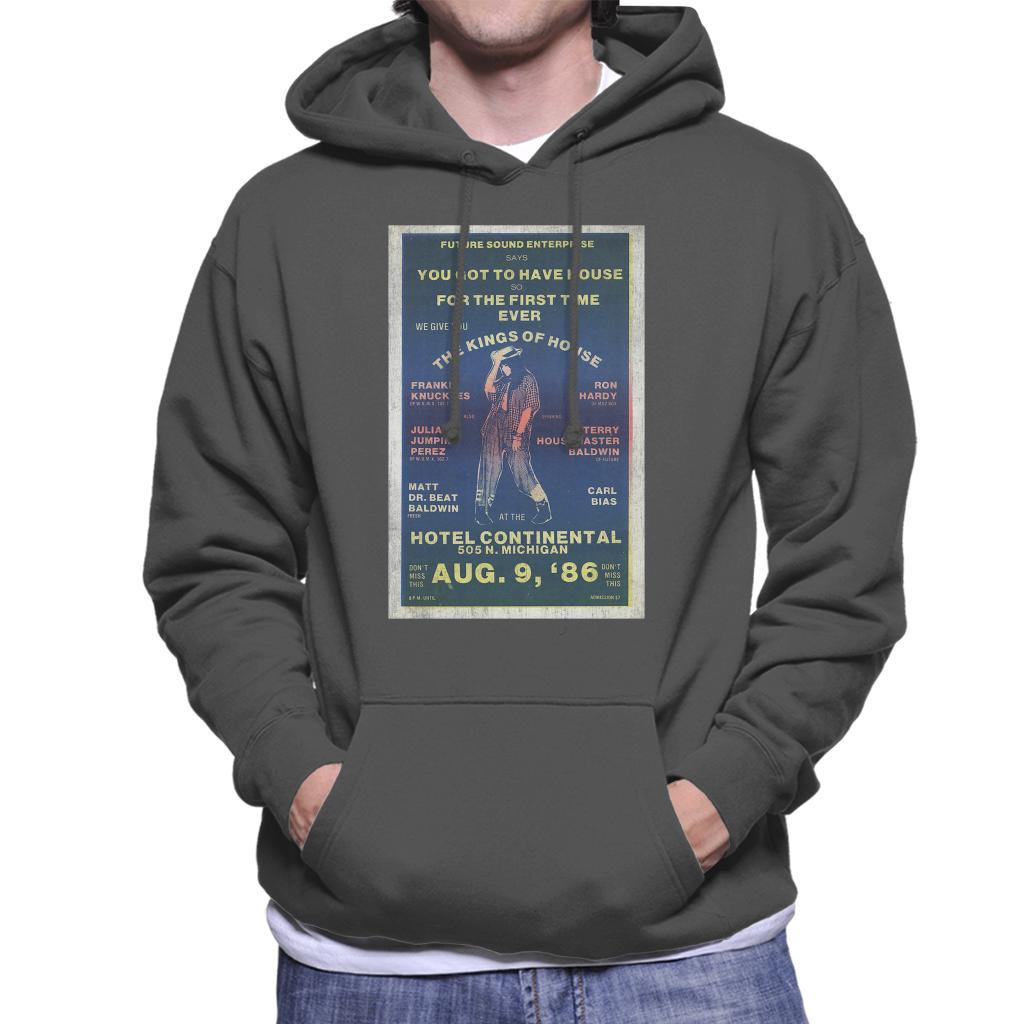 DJ International Kings Of House '86 Poster Men's Hooded Sweatshirt-DJ International-Essential Republik
