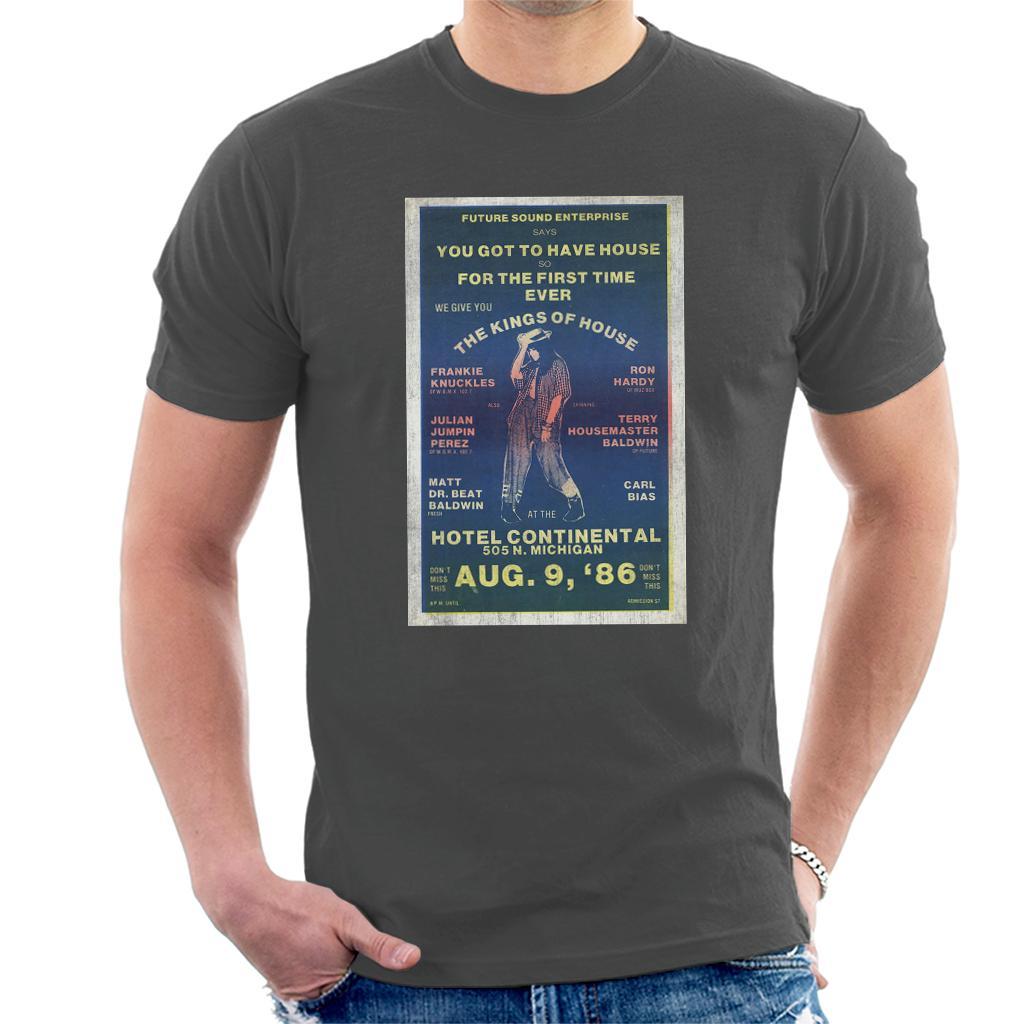 DJ International Kings Of House '86 Poster Men's T-Shirt-DJ International-Essential Republik