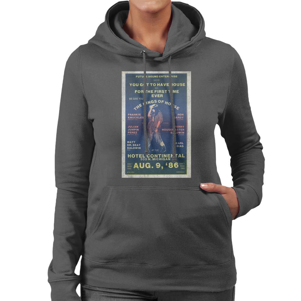 DJ International Kings Of House '86 Poster Women's Hooded Sweatshirt-DJ International-Essential Republik