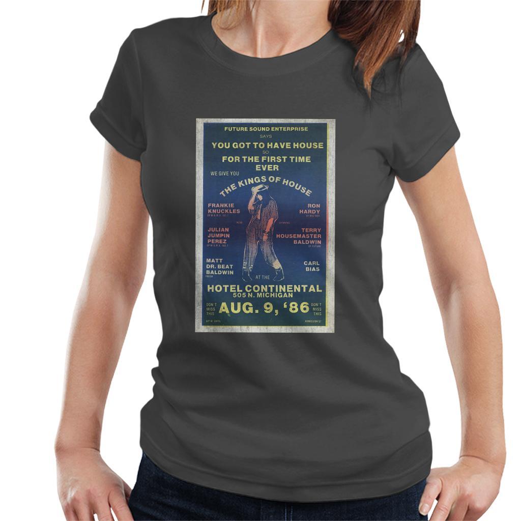 DJ International Kings Of House '86 Poster Women's T-Shirt-DJ International-Essential Republik