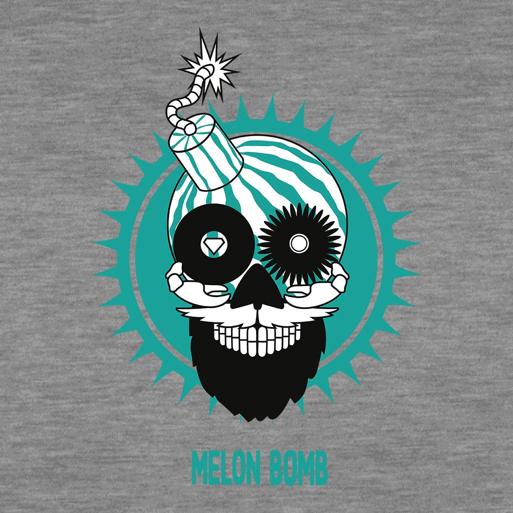 Melon Bomb Logo And Text Front And Back Print Men's Organic T-Shirt-Melon Bomb-Essential Republik