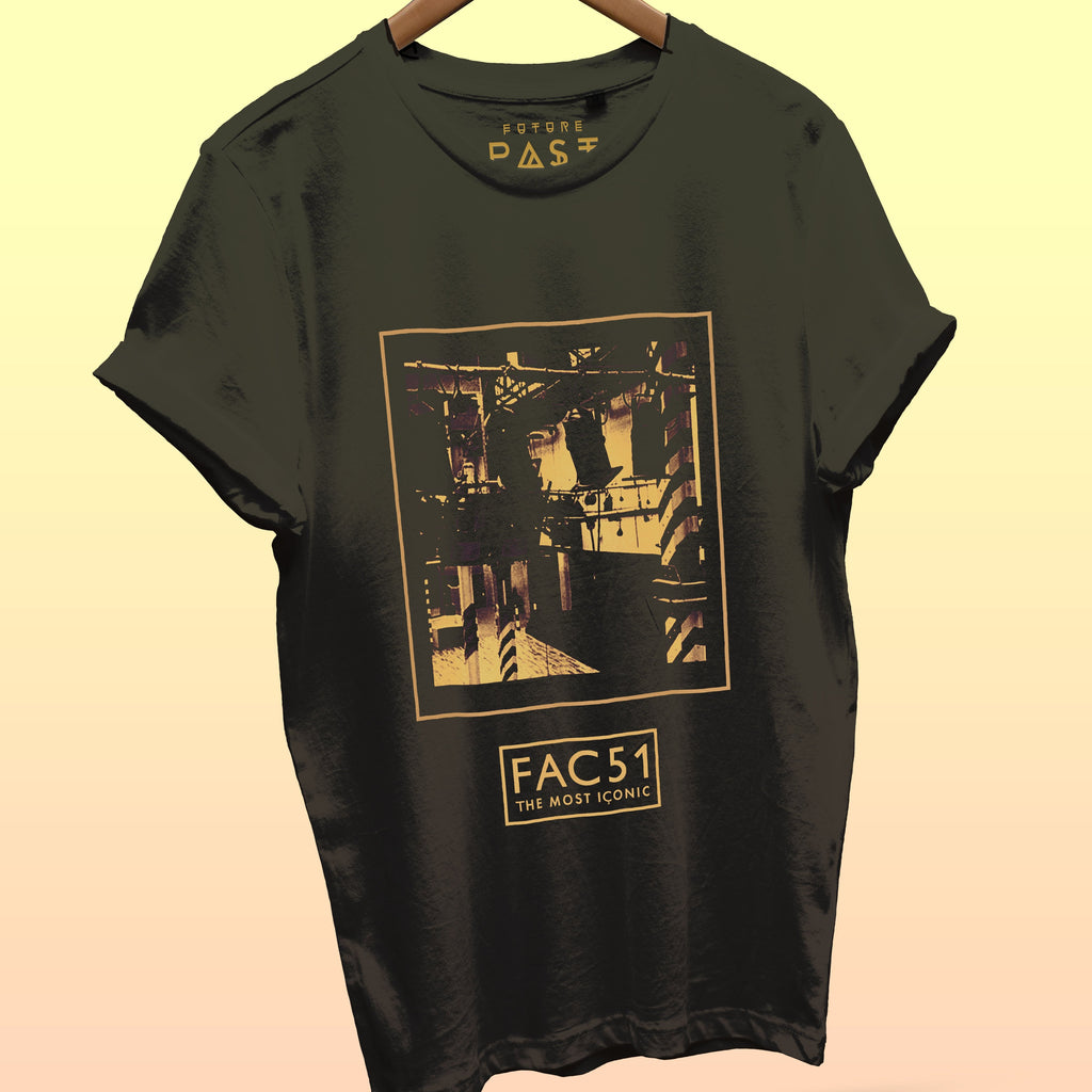 Official Hacienda FAC51 Dancefloor T-Shirt / Black-Future Past-Essential Republik