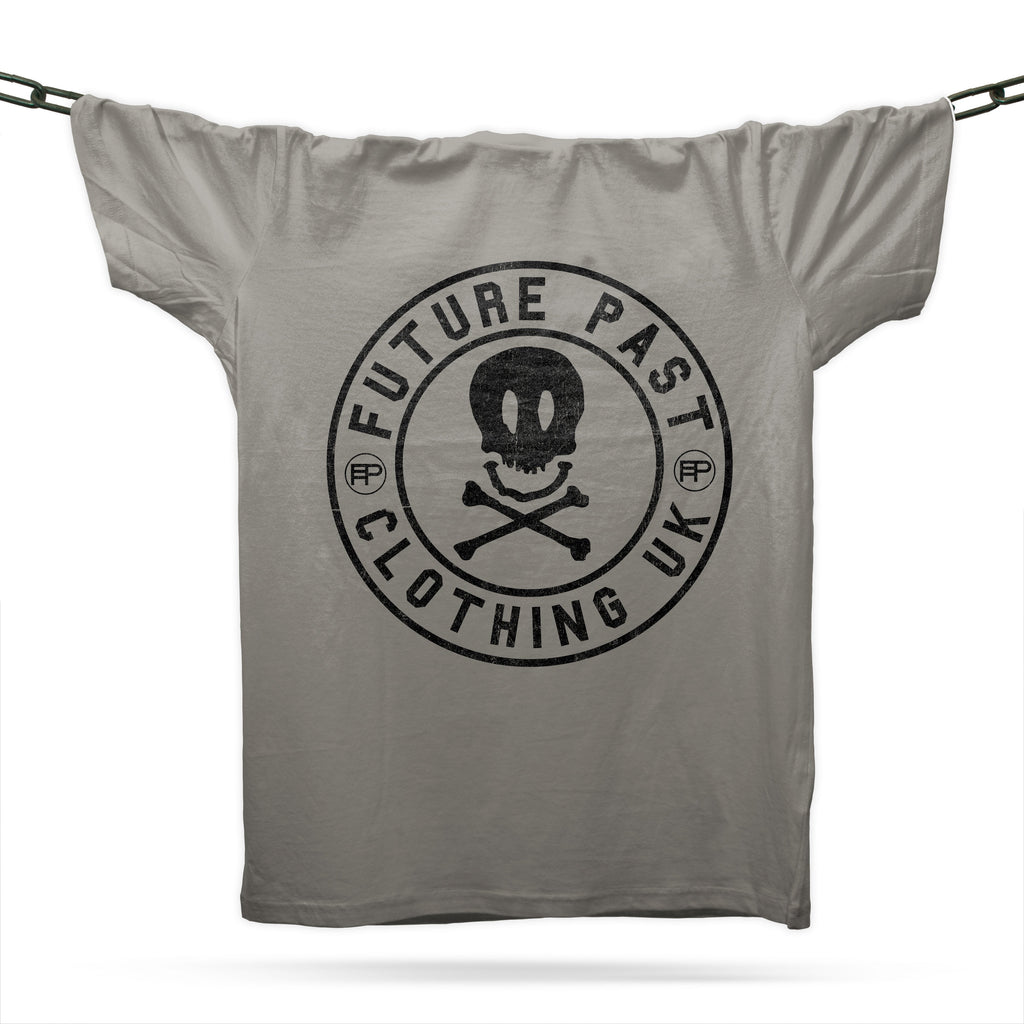FPC Smiler Skull Logo T-Shirt / Grey-Future Past-Essential Republik