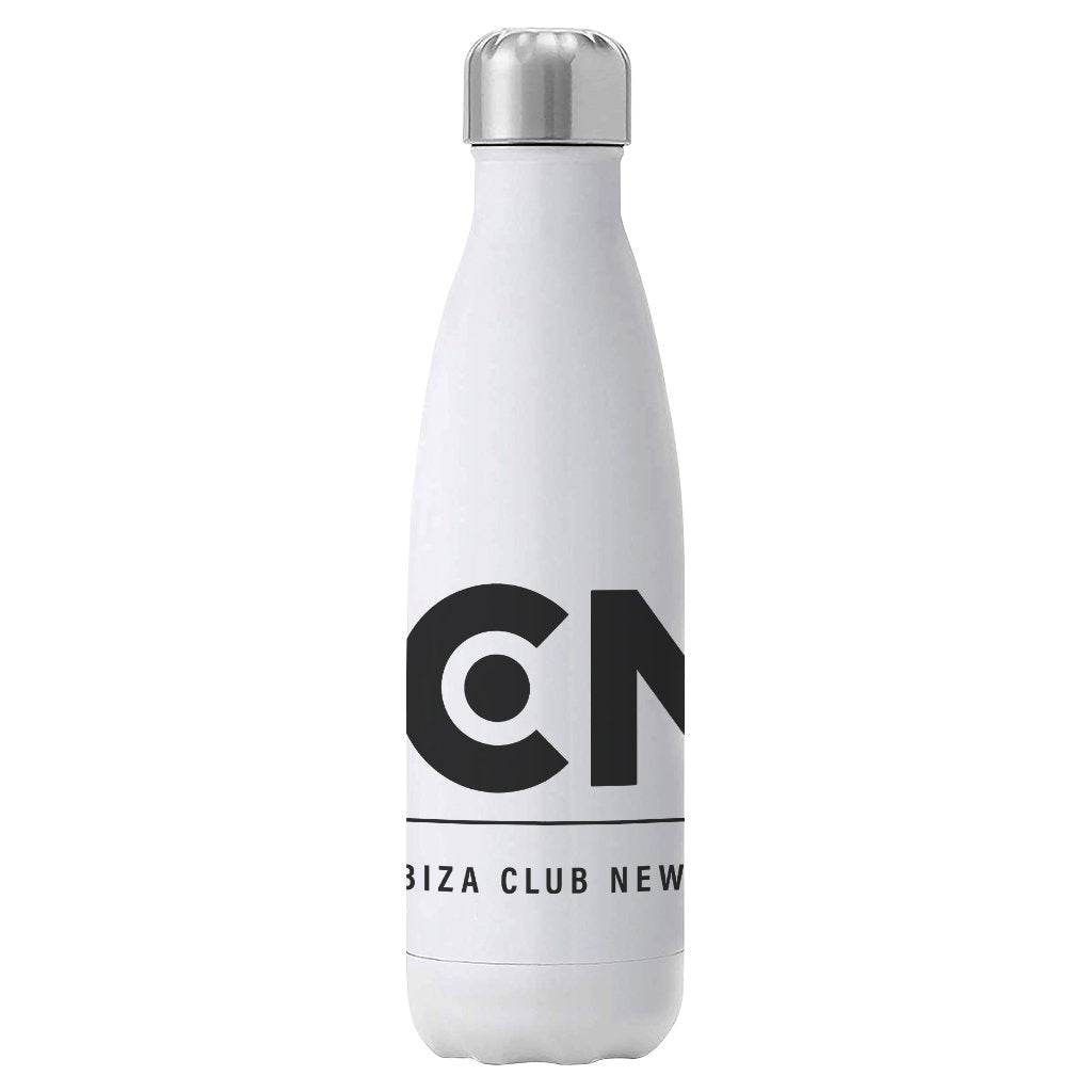 Ibiza Club News Black ICN Logo Insulated Stainless Steel Water Bottle-Ibiza Club News-Essential Republik