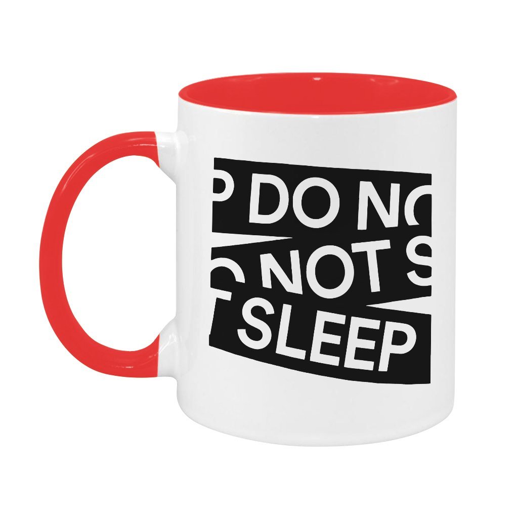 Do Not Sleep Black Tape Logo Print Two Colour Mug-Do Not Sleep-Essential Republik