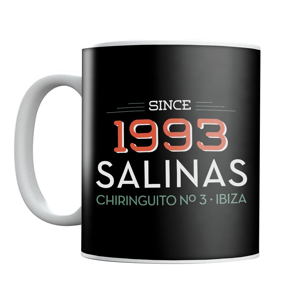 Jockey Club 1993 Salinas Chiringuito No 3 White Text Mug-Jockey Club-Essential Republik