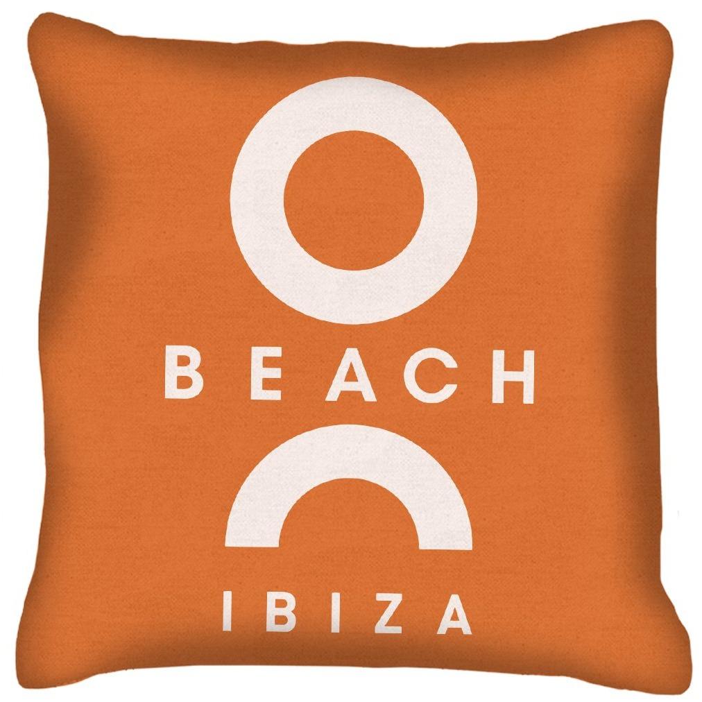 O Beach White Logo Cushion-O Beach-Essential Republik