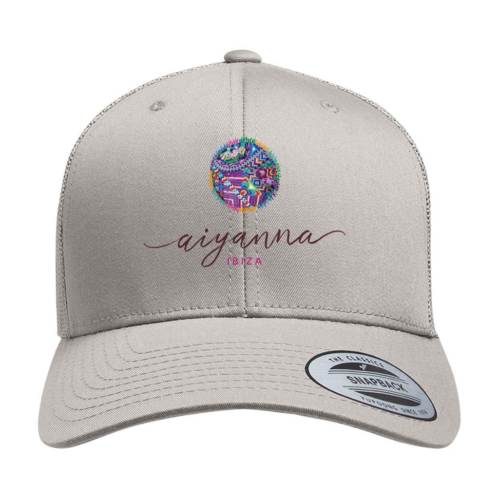 Aiyanna Ibiza Brown Logo Retro Trucker Cap-Aiyanna-Essential Republik
