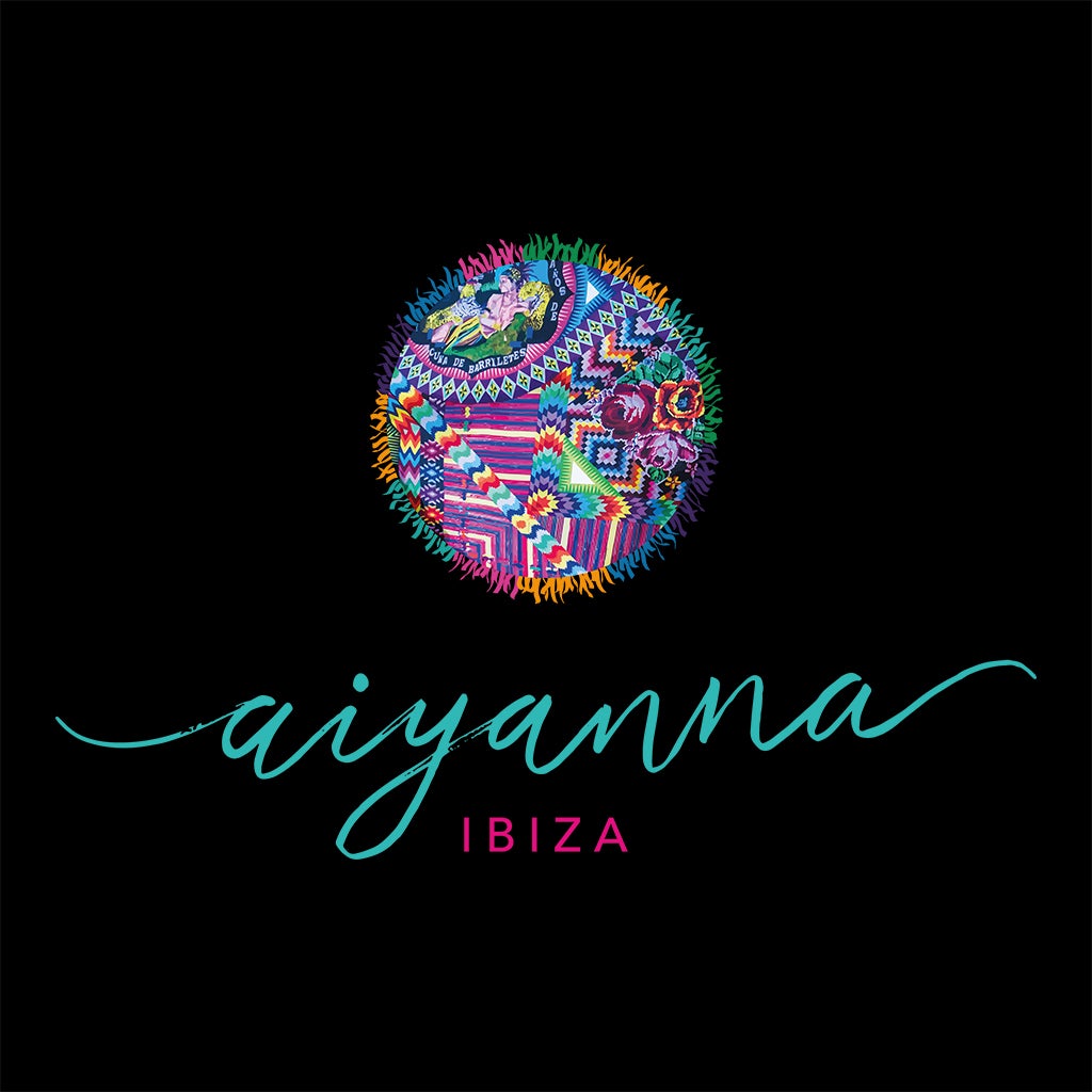 Aiyanna Ibiza Turquoise Logo Organic Cotton Canvas Wristlet Zip Pouch-Aiyanna-Essential Republik