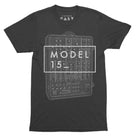 Model-15 Synthesiser T-Shirt / Black-Future Past-Essential Republik